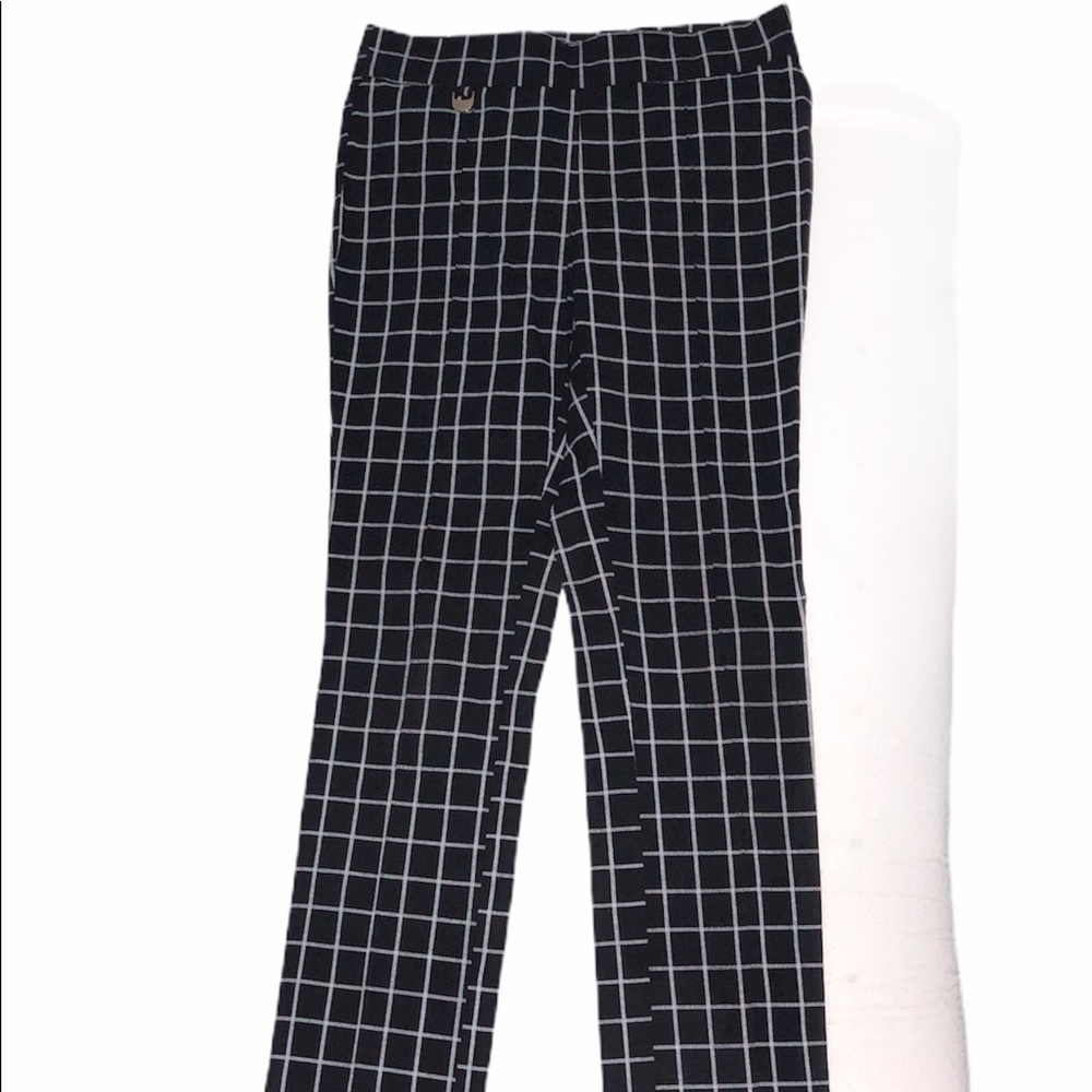 Rafaella Comfort Pants Black & White Squares 6